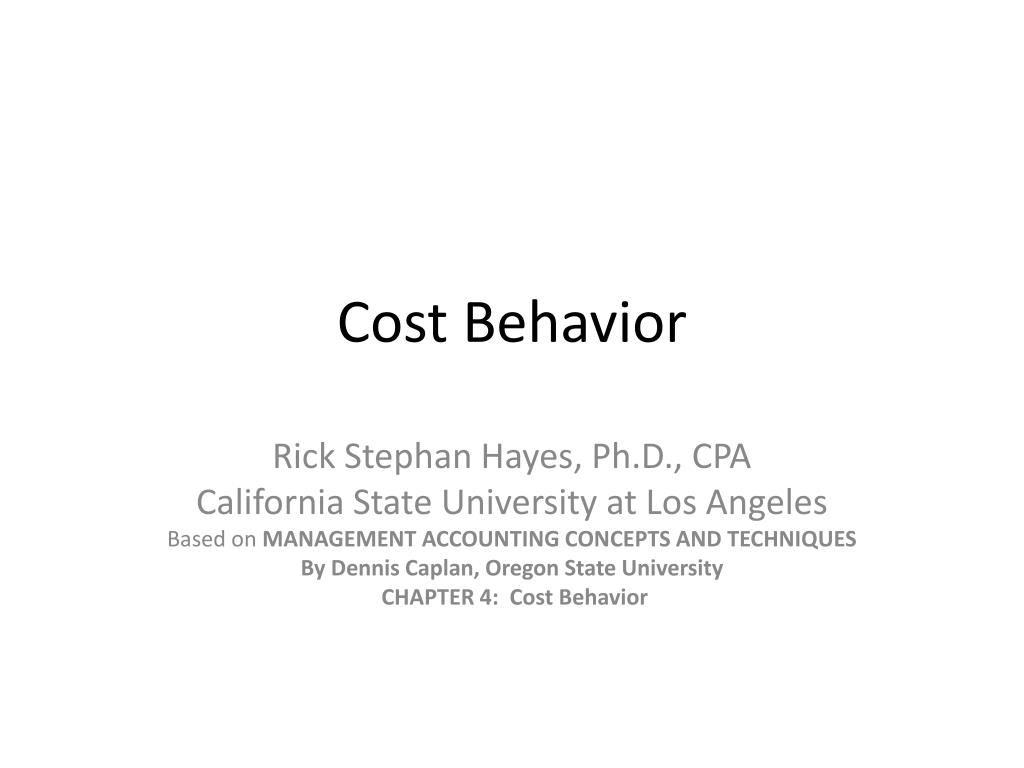 PPT Cost Behavior PowerPoint Presentation, free download ID248871