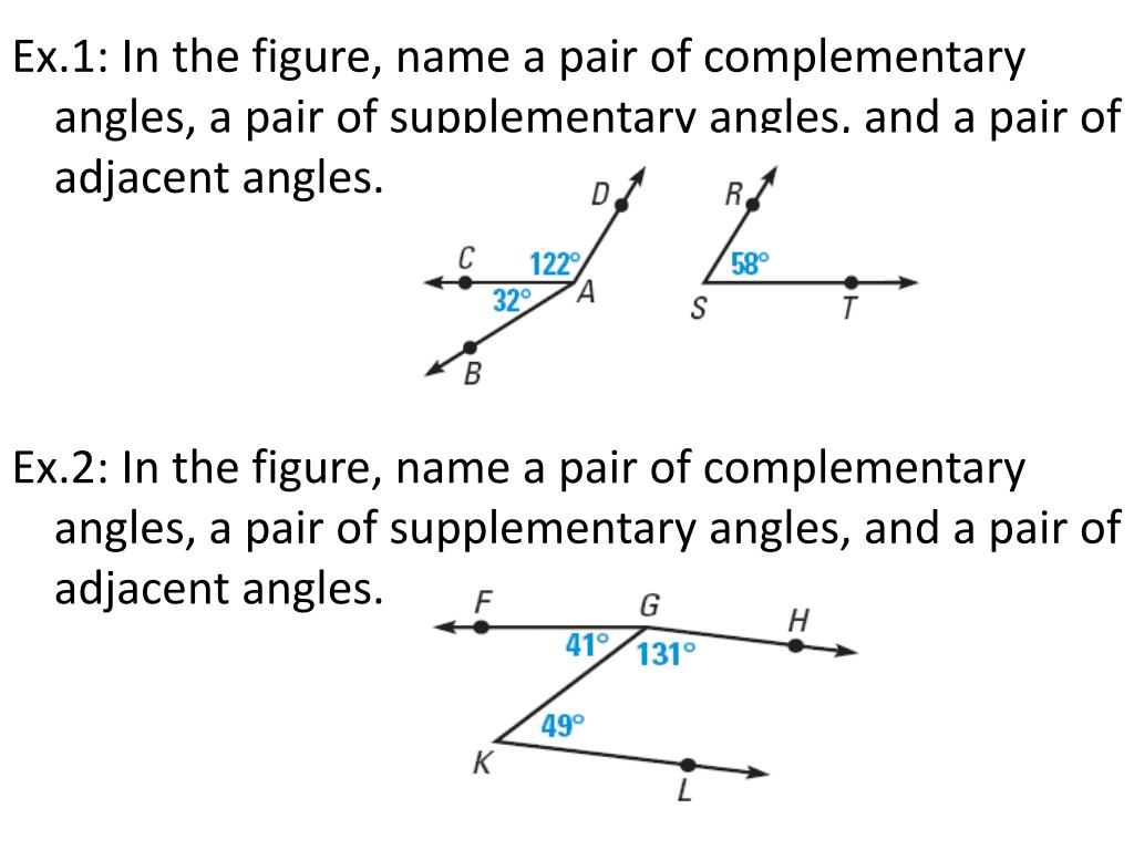 PPT Chapter 1.5 Notes Describe Angle Pair Relationships PowerPoint