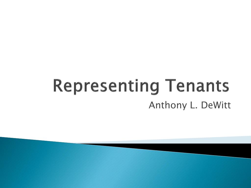 PPT Representing Tenants PowerPoint Presentation, free download ID