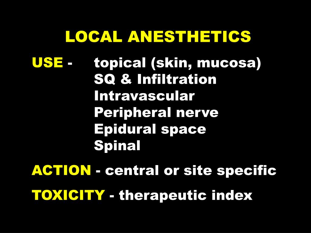 PPT LOCAL ANESTHETICS PowerPoint Presentation, free download ID252895