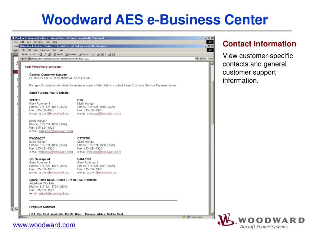 PPT Woodward eBusiness Center PowerPoint Presentation, free download