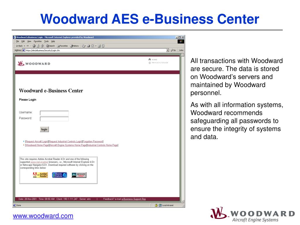 PPT Woodward eBusiness Center PowerPoint Presentation, free download