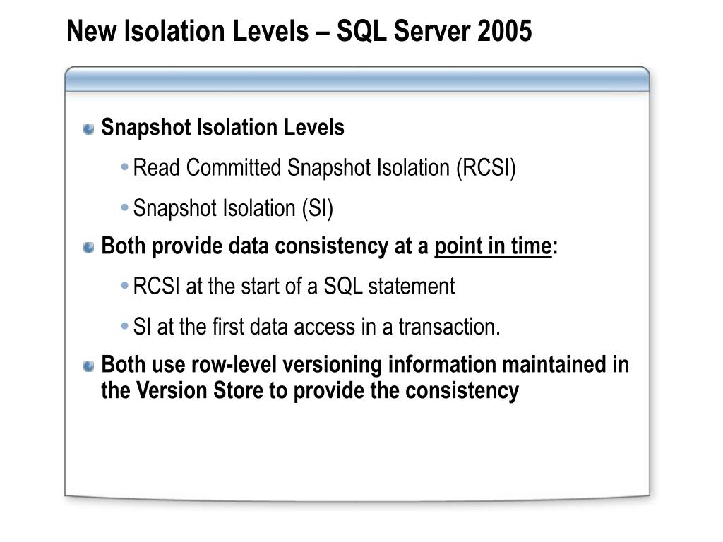 PPT Rowlevel Versioning in SQL Server 2005 PowerPoint Presentation
