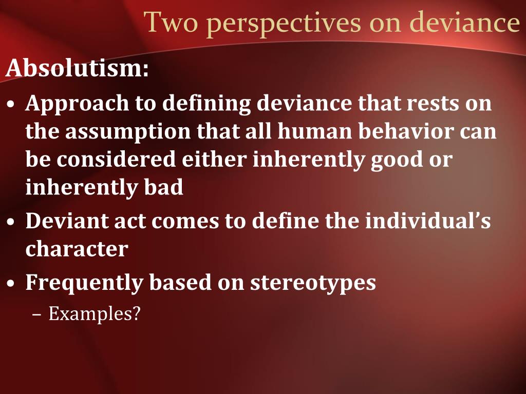PPT Social Deviance PowerPoint Presentation, free