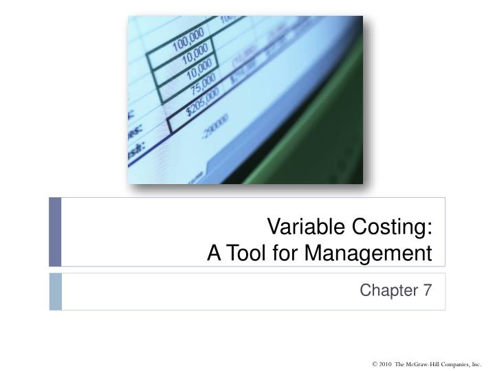 PPT Variable Costing A Tool for Management PowerPoint Presentation