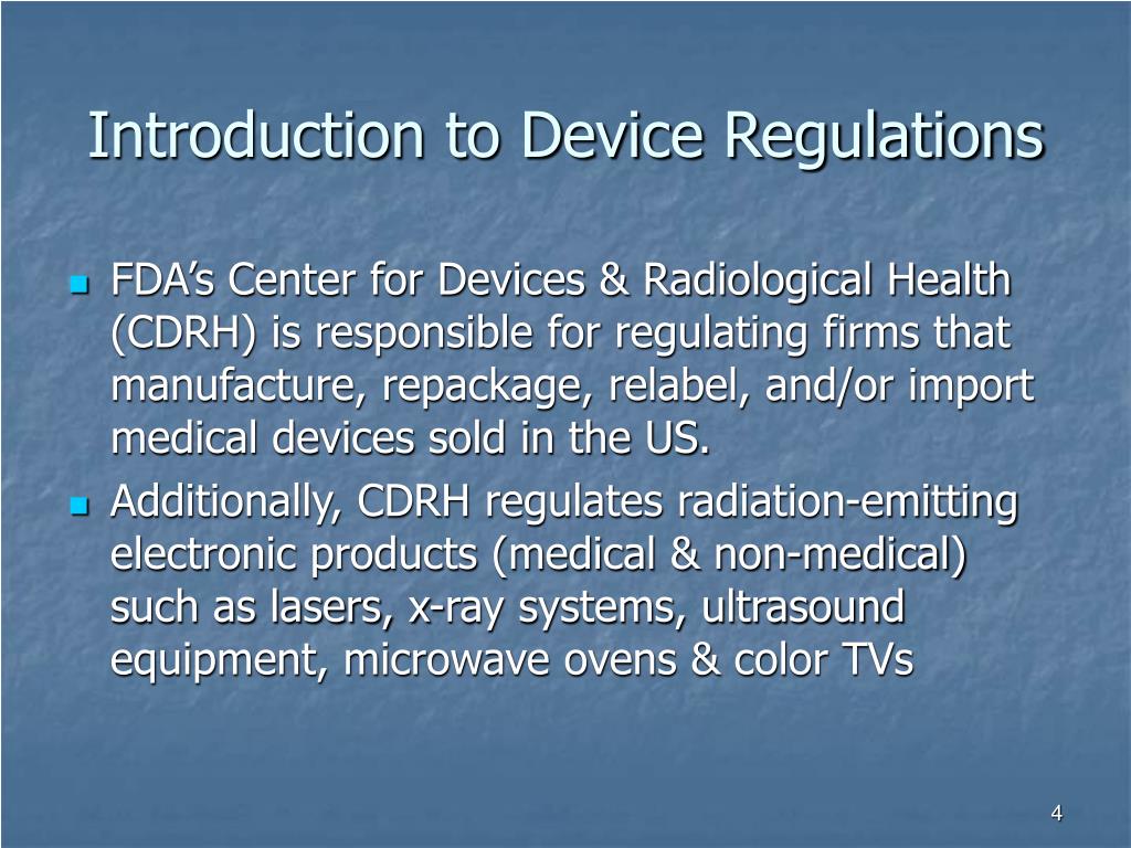 PPT Overview of FDA Device Regulations PowerPoint Presentation, free