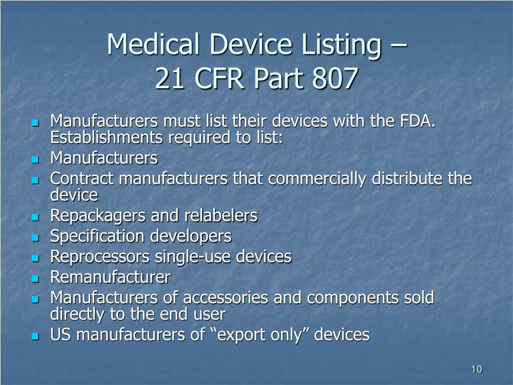 PPT Overview of FDA Device Regulations PowerPoint Presentation, free