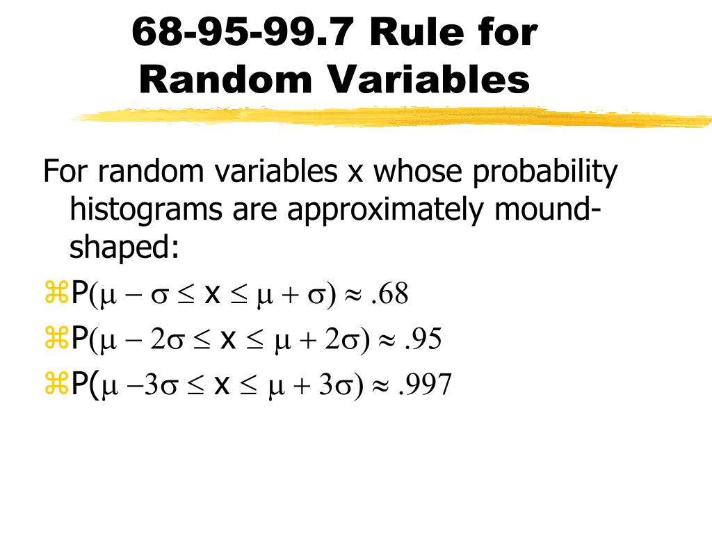 PPT 4.2 (cont.) Standard Deviation of a Discrete Random Variable PowerPoint Presentation ID