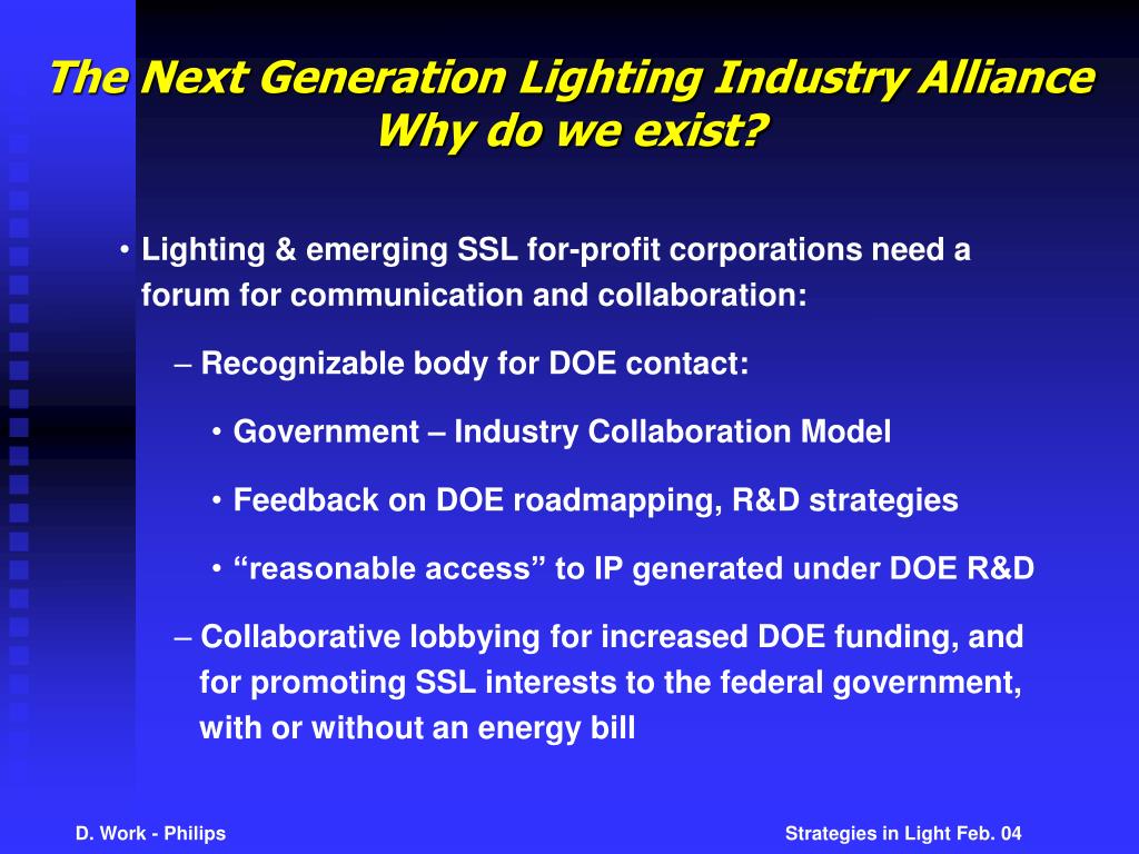 PPT The Next Generation Lighting Industry Alliance Making Solid State Lighting a Reality