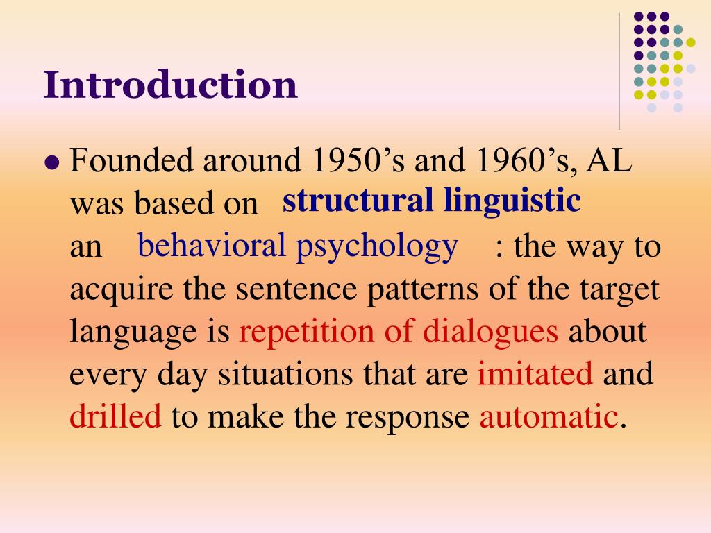 PPT The AudioLingual Method PowerPoint Presentation, free download