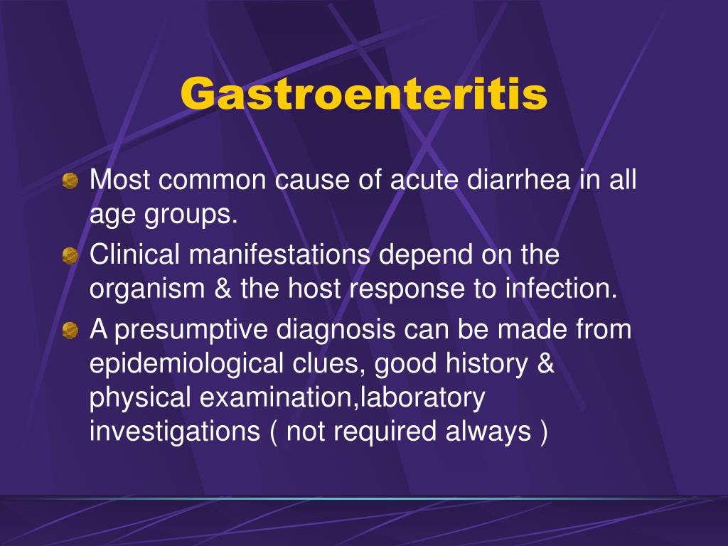 PPT Acute Diarrhea & Gastroenteritis PowerPoint Presentation ID256314