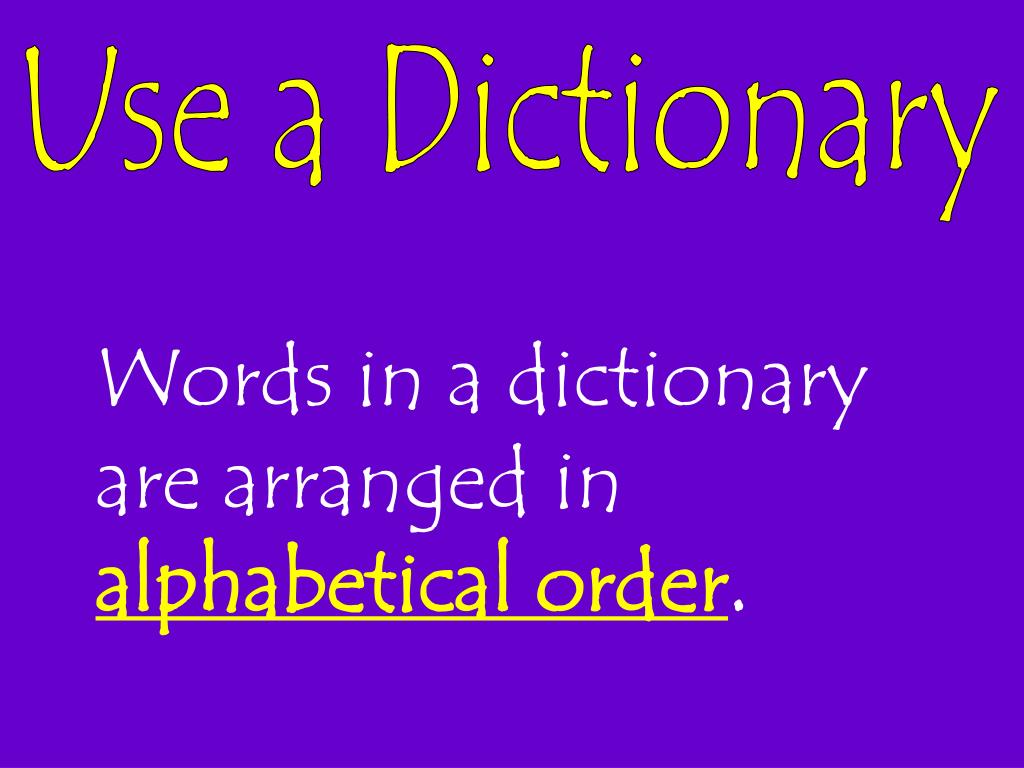 PPT Use a Dictionary PowerPoint Presentation, free download ID256331