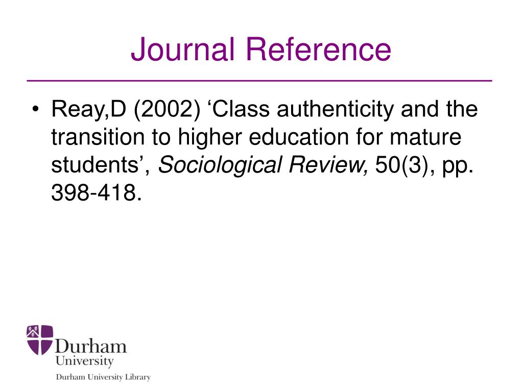 PPT Understanding Book & Journal References PowerPoint Presentation