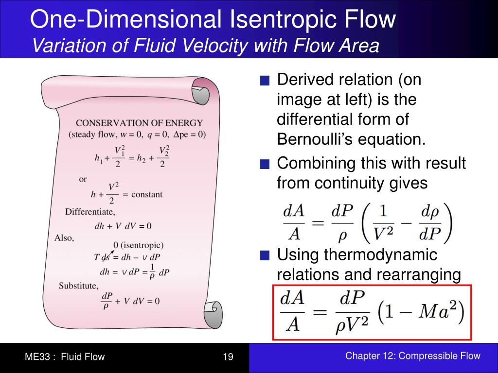 Area Velocity Relation