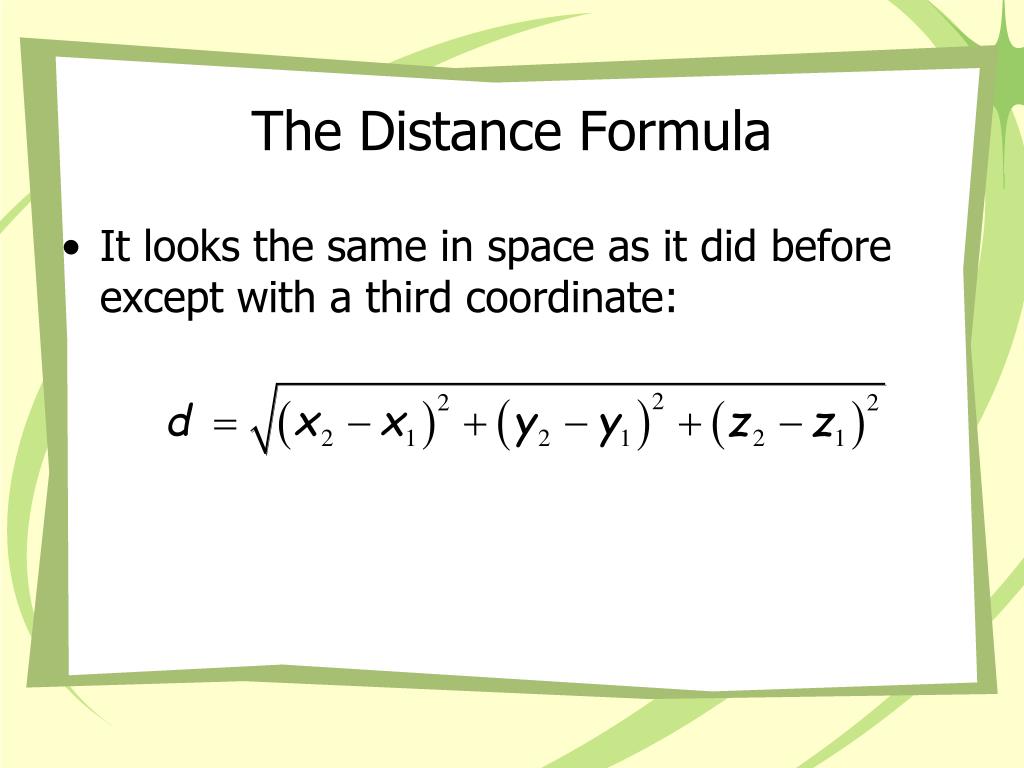 PPT The ThreeDimensional Coordinate System 11.1