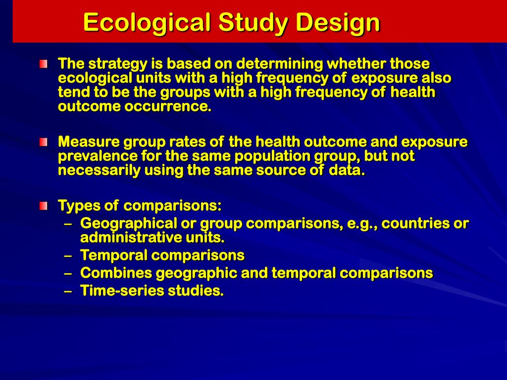 PPT Study Designs Overview, analytic techniques and measures of