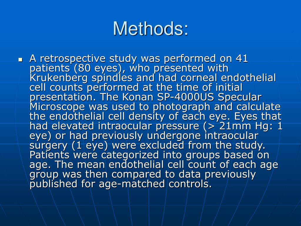 PPT Diminished Endothelial Cell Counts in Corneas with Krukenberg