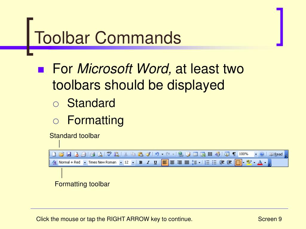 PPT Menu and Toolbar Commands PowerPoint Presentation, free download
