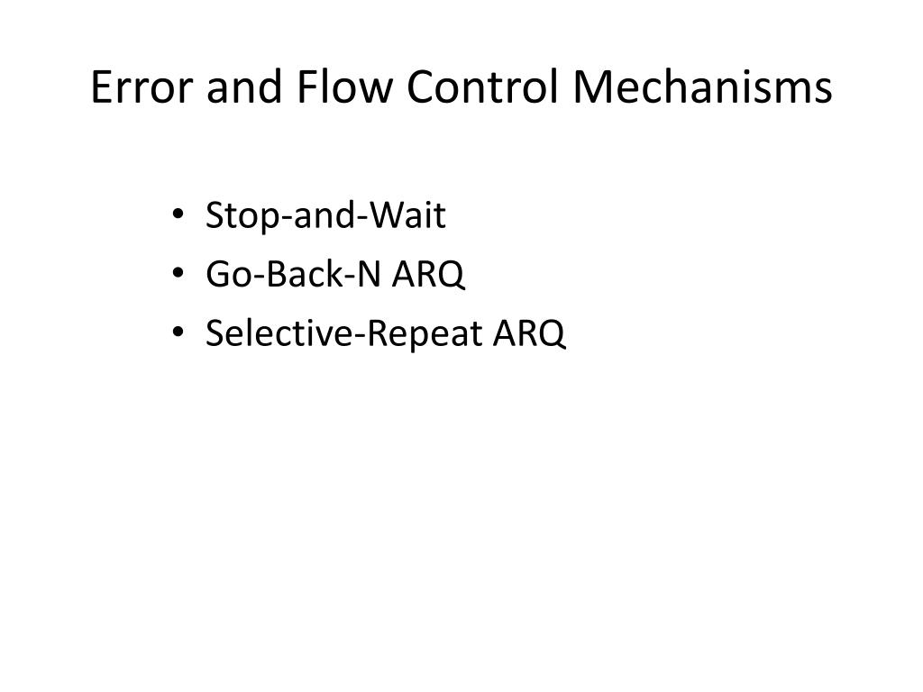 PPT Flow and Error Control PowerPoint Presentation, free download