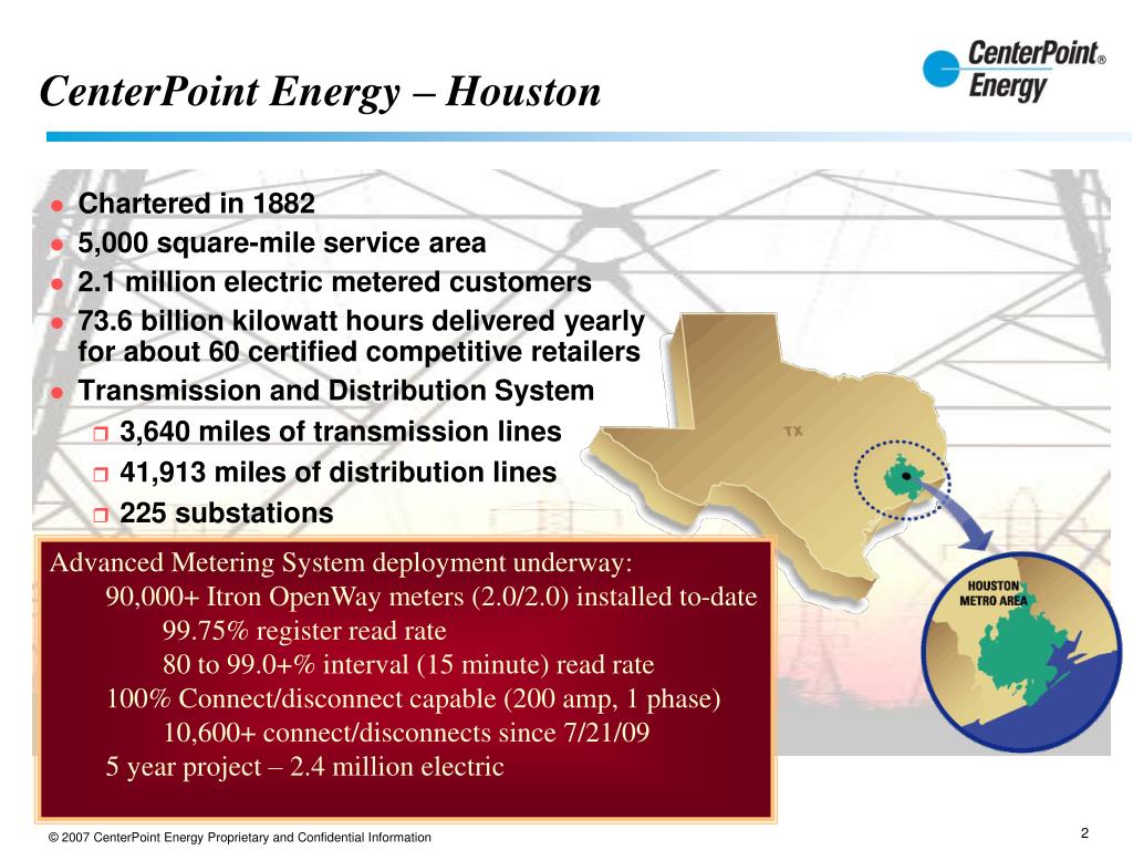 PPT Advanced Metering Systems Update CenterPoint Energy Houston