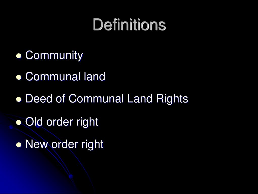 PPT Communal Land Rights Act (CLaRA) ACT No. 11 of 2004 PowerPoint Presentation ID264911