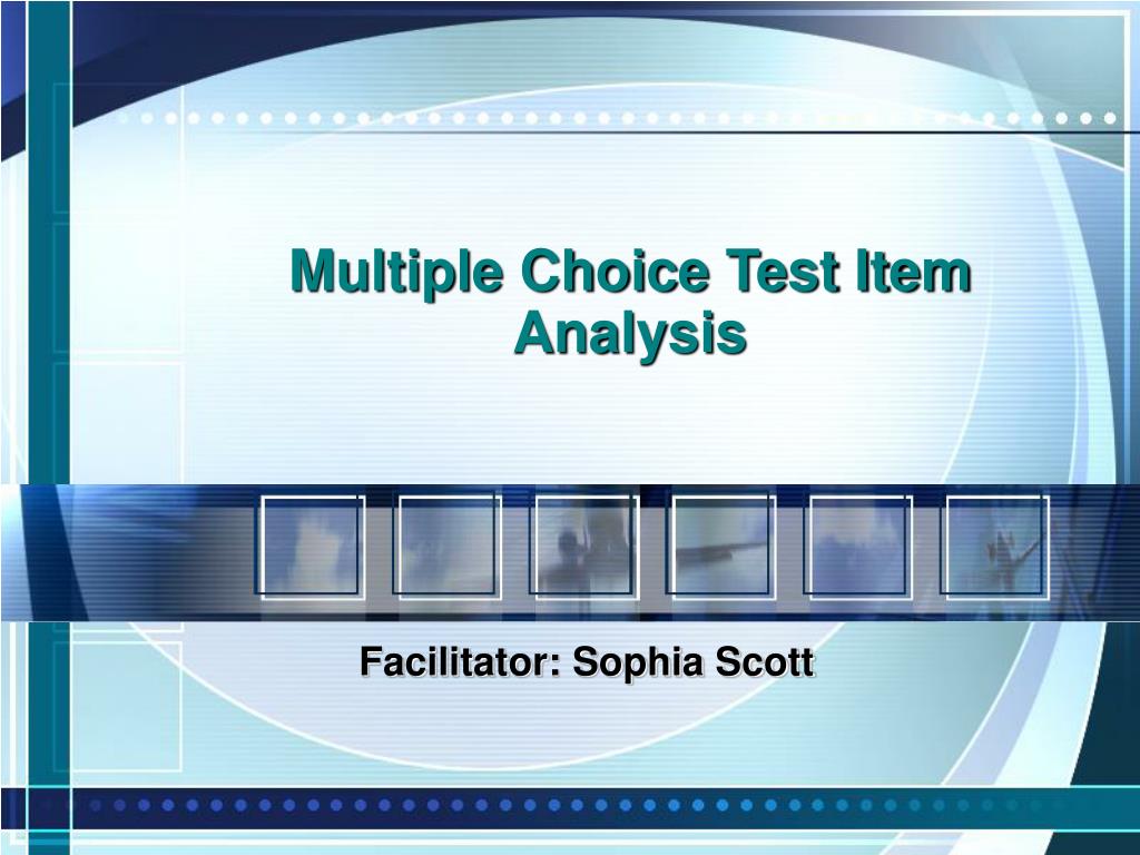 PPT Multiple Choice Test Item Analysis PowerPoint Presentation, free