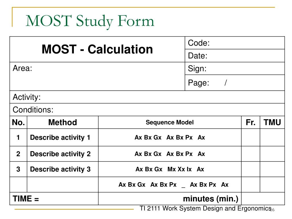 PPT 5. Predetermined Time System PowerPoint Presentation, free