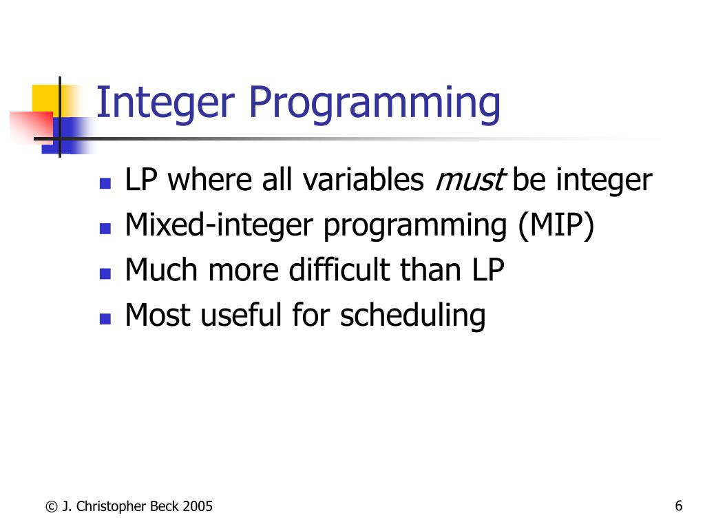 PPT Lecture 10 Integer Programming & BranchandBound PowerPoint