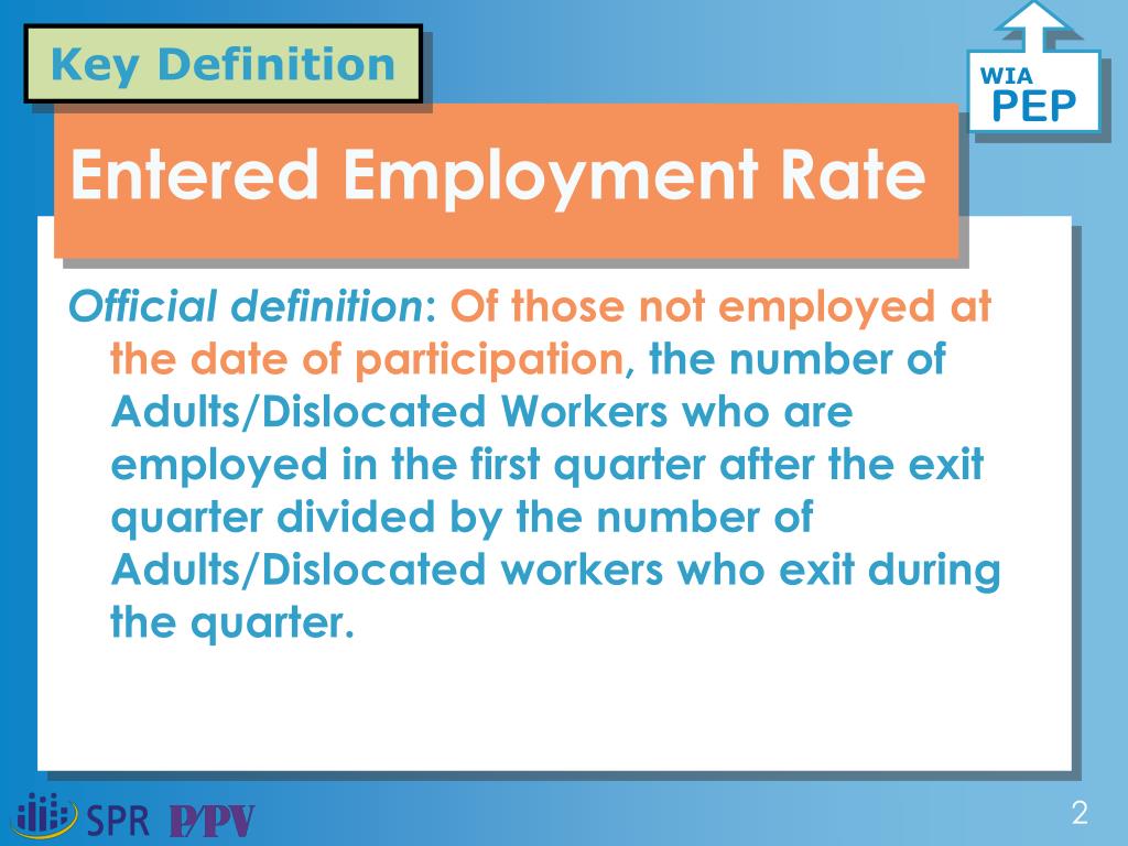 PPT Entered Employment Rate PowerPoint Presentation, free download