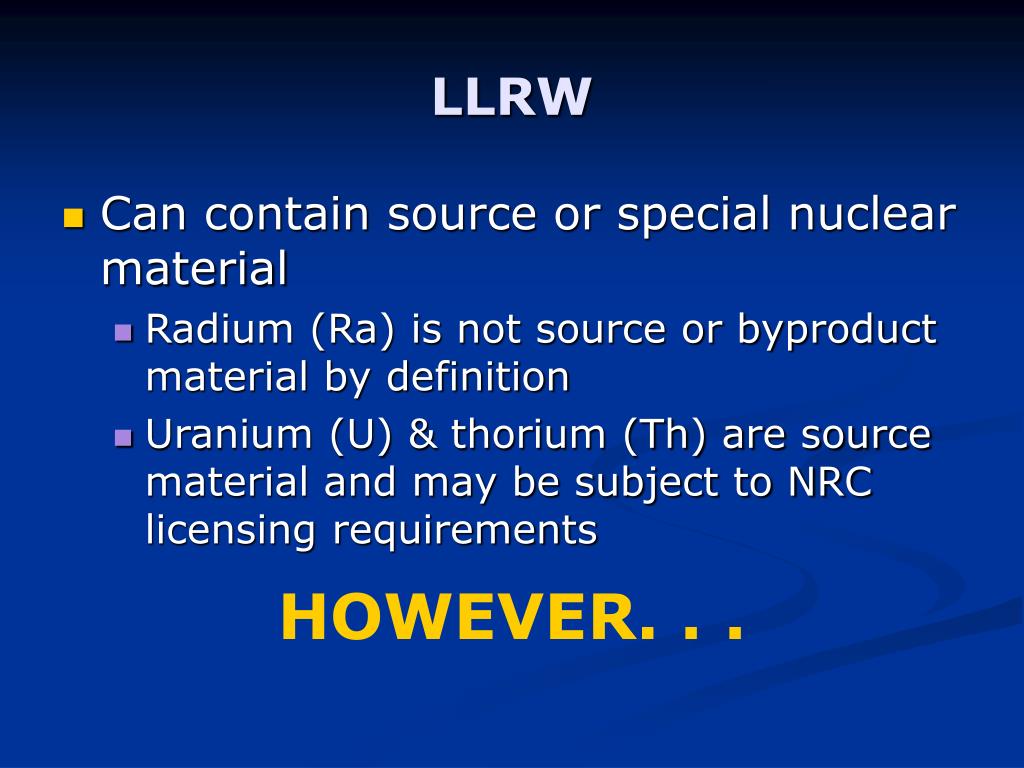 PPT Disposal of Water Treatment Plant Waste Containing Radionuclides