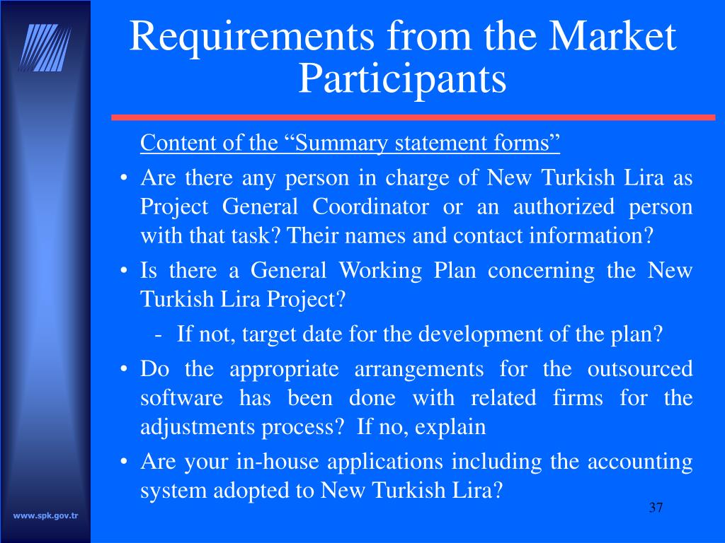 PPT CAPITAL MARKETS BOARD OF TURKEY “CAPITAL MARKETS AND NEW TURKISH LIRA CONVERSION