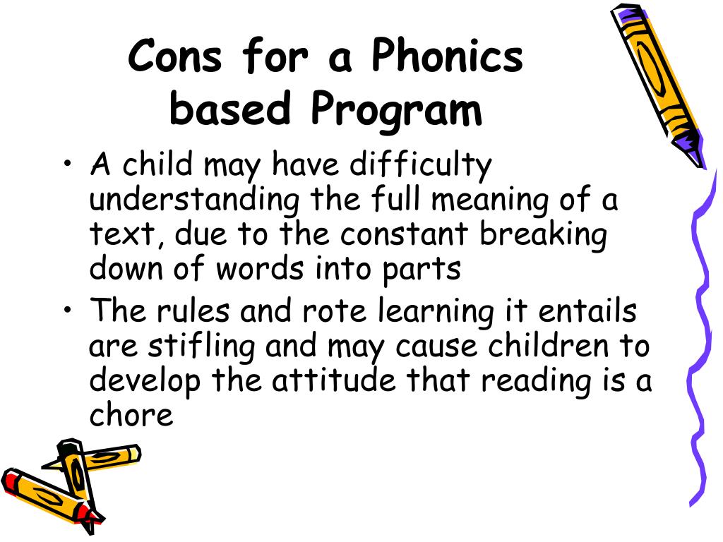 PPT Phonics vs. Whole Language PowerPoint Presentation ID268824