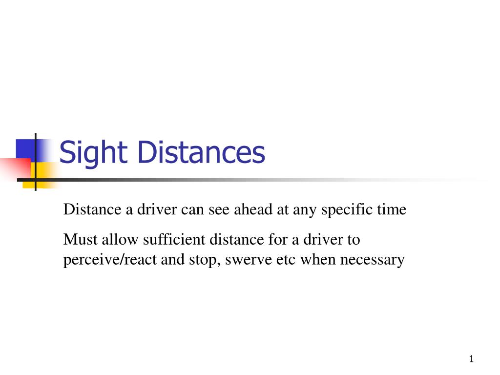 PPT Sight Distances PowerPoint Presentation, free download ID270133
