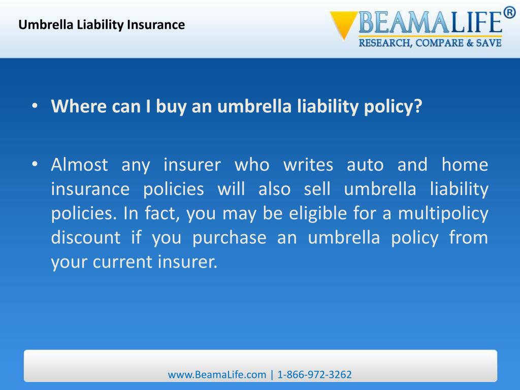 PPT Umbrella Liability Insurance PowerPoint Presentation, free