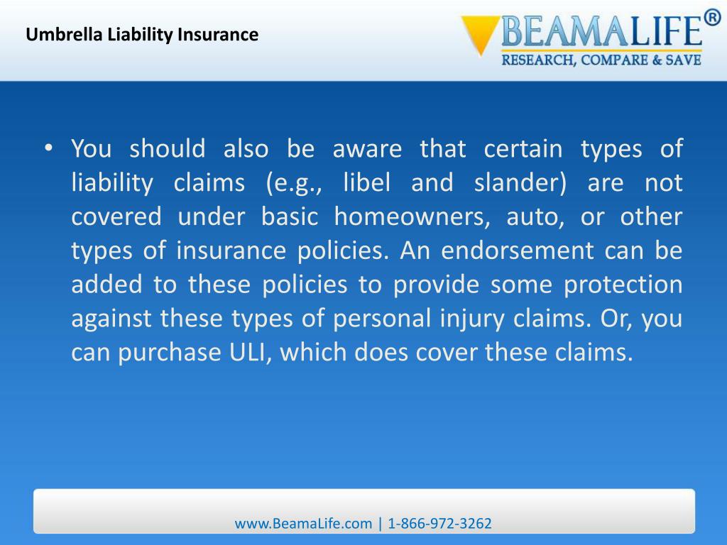 PPT Umbrella Liability Insurance PowerPoint Presentation, free