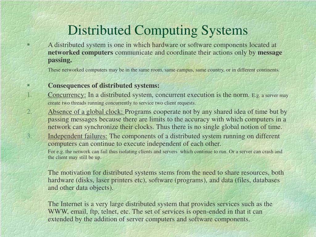 PPT Distributed Computing Systems PowerPoint Presentation, free download ID270861