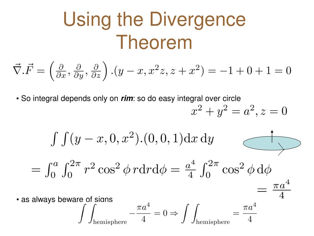 PPT Lecture 9 Divergence Theorem PowerPoint Presentation, free