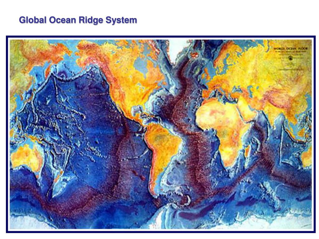 Axis Of Global Oceanic Ridge System On Global Map PPT Divergent Plate Boundaries PowerPoint Presentation, free download