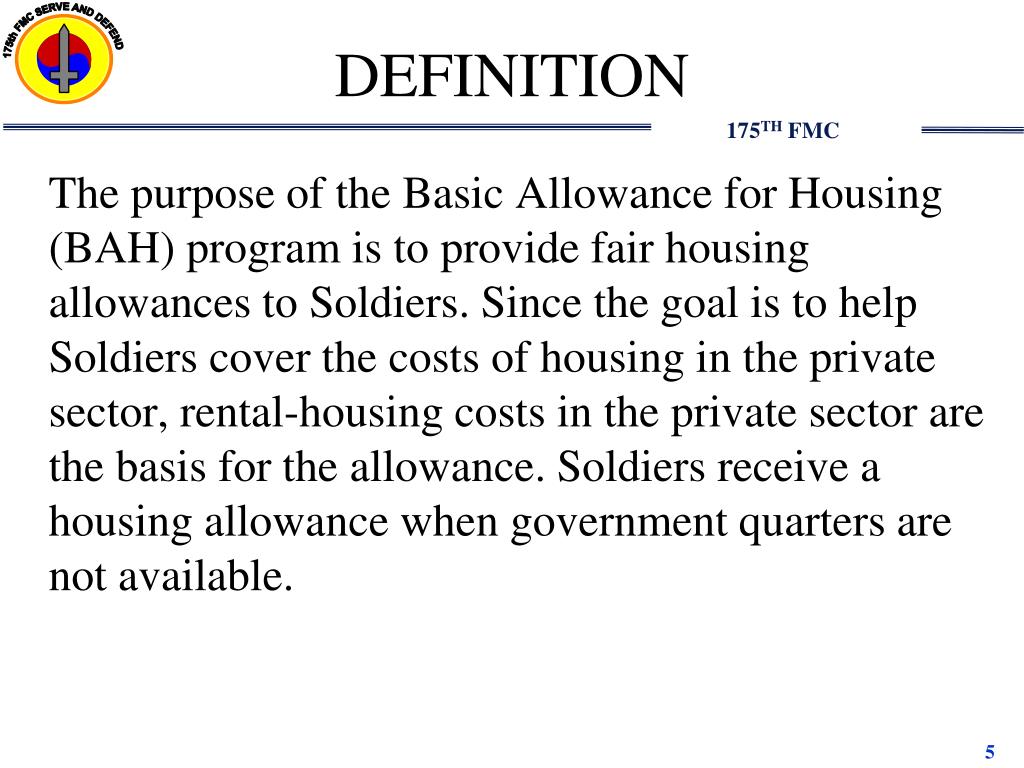 PPT Basic Allowance for Housing PowerPoint Presentation, free