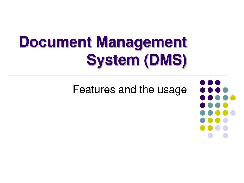 PPT Document Management System (DMS) PowerPoint Presentation, free