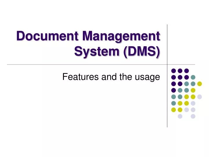 PPT Document Management System (DMS) PowerPoint Presentation, free