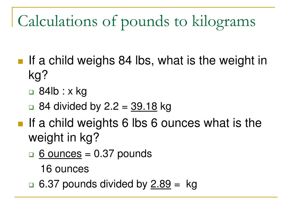 PPT Pediatric Medication Calculations PowerPoint Presentation, free