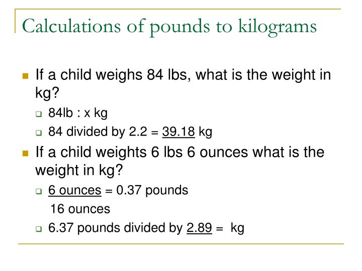 PPT Pediatric Medication Calculations PowerPoint Presentation ID274881
