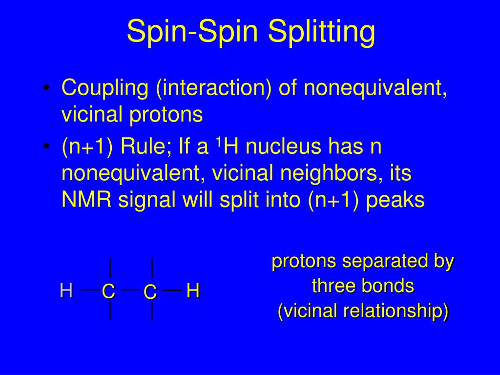 PPT 13.7 SpinSpin Splitting in NMR Spectroscopy PowerPoint