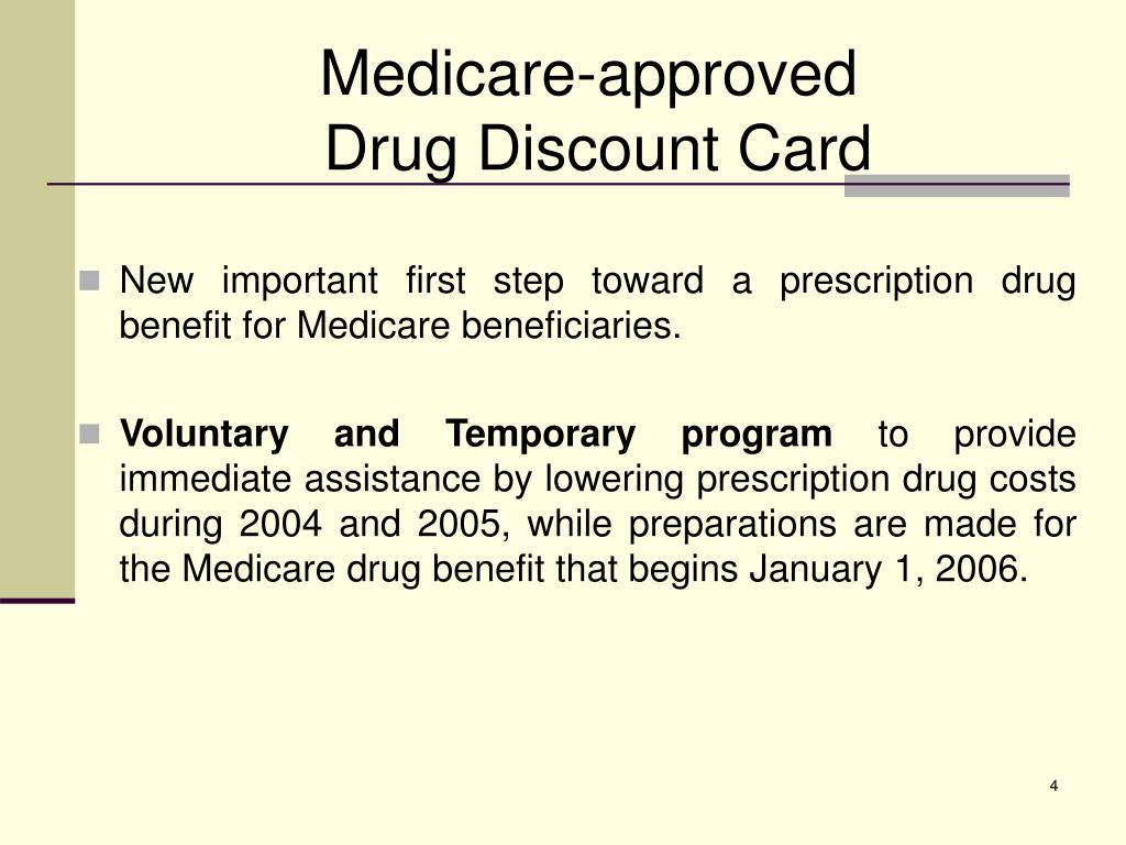 PPT Medicare Prescription Drug Discount Card PowerPoint Presentation