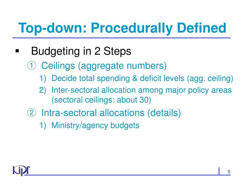 PPT Topdown Budgeting A Tool for Central Resource Management