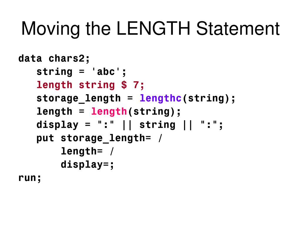 PPT An Introduction to SAS Character Functions (including some new