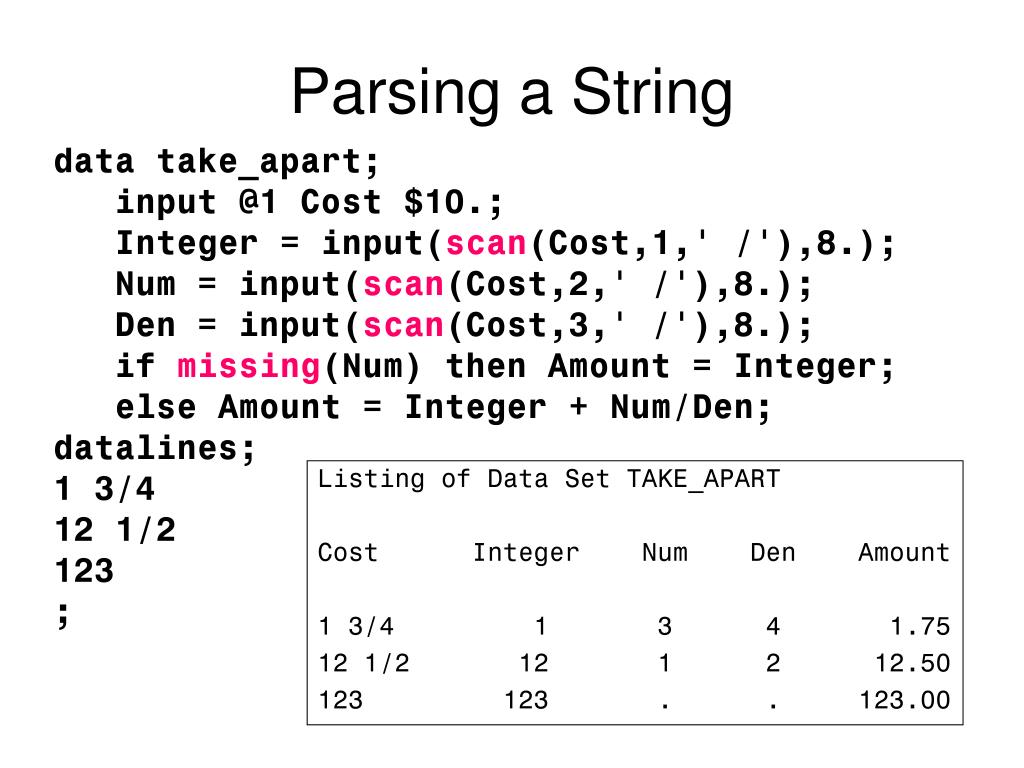 PPT An Introduction to SAS Character Functions (including some new
