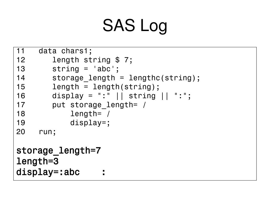 PPT An Introduction to SAS Character Functions (including some new