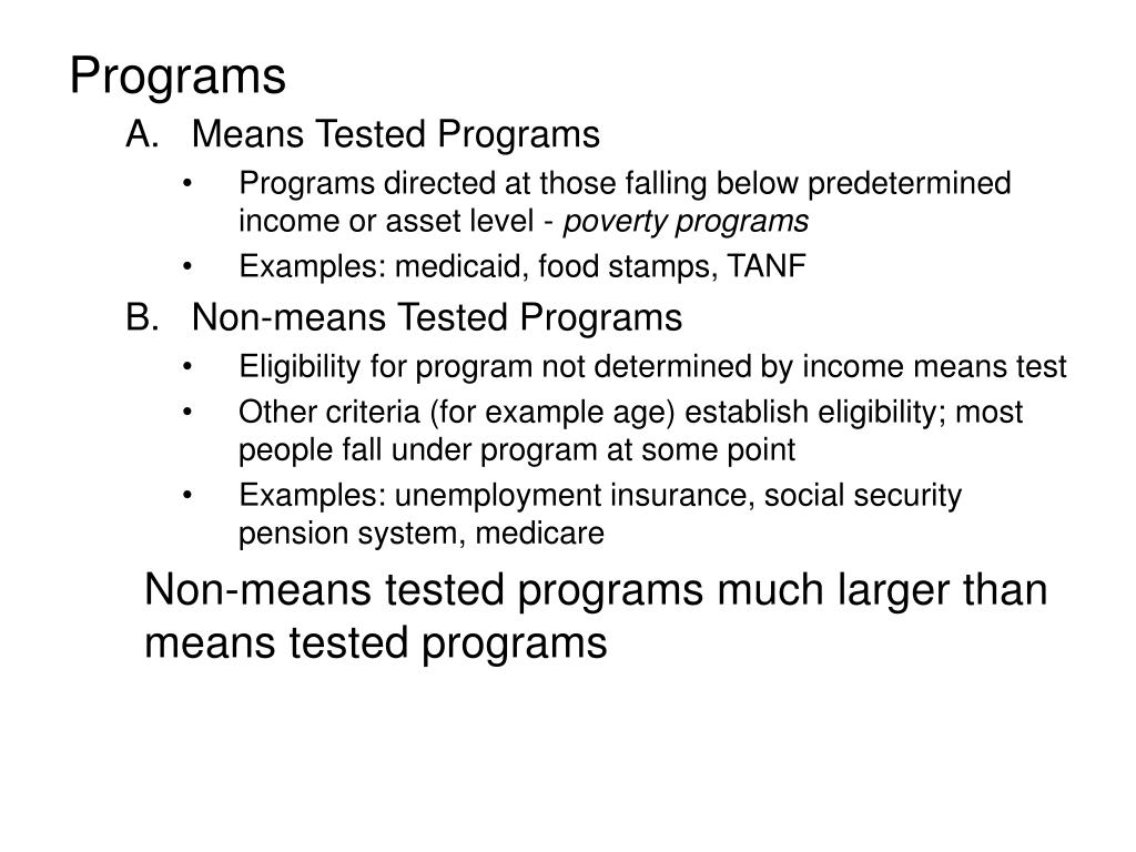 PPT Overview of Redistribution Programs PowerPoint